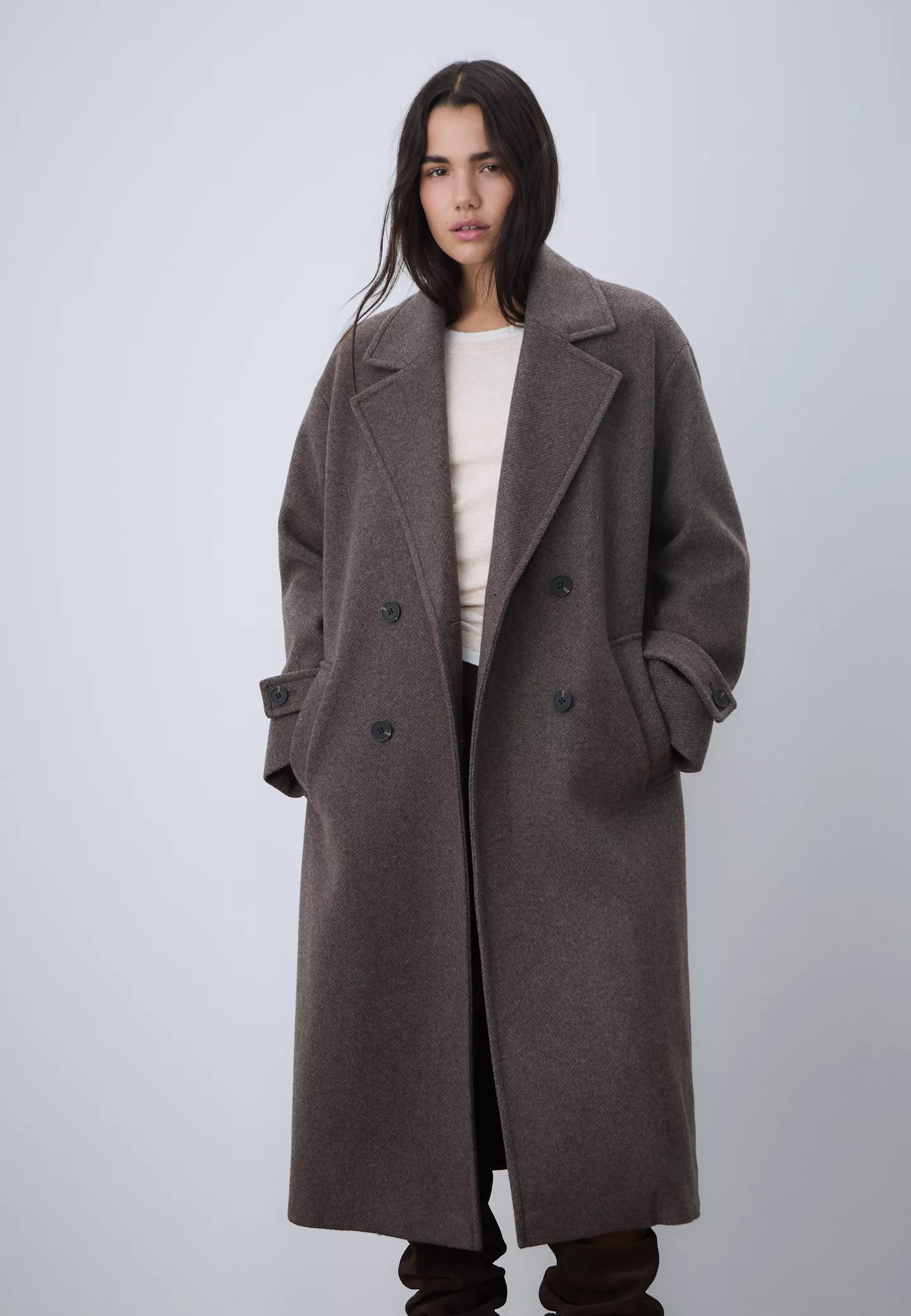 Long oversize coat | Stradivarius (UK)