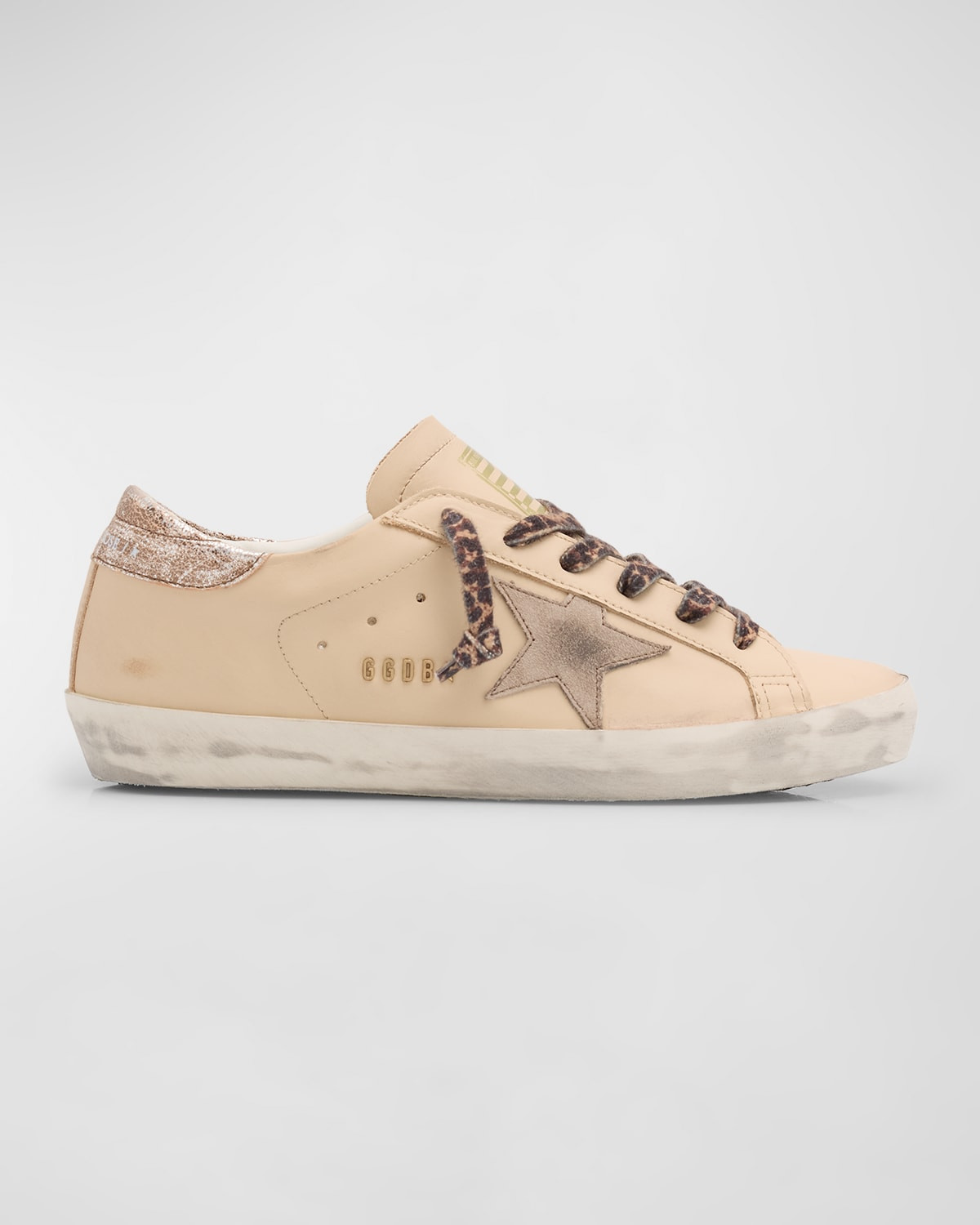 Super-Star Low-Top Leopard Leather Sneakers | Neiman Marcus
