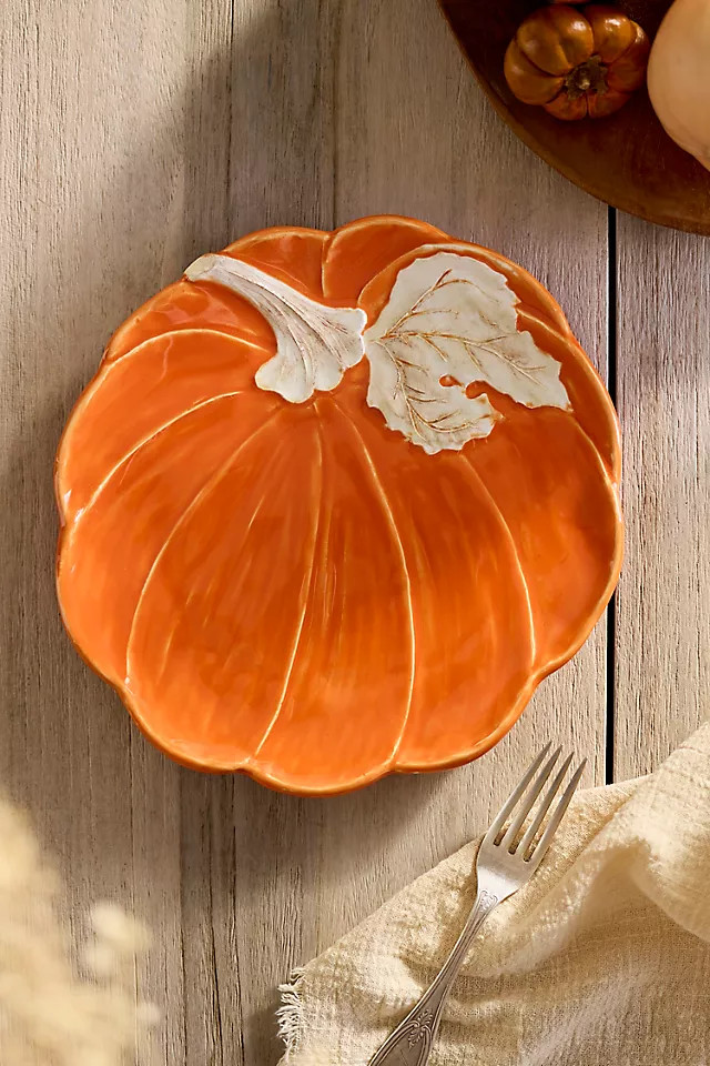 Pumpkin Ceramic Side Plate in Orange at Terrain | Terrain