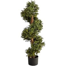 Nearly Natural 33in Artificial Boxwood Spiral Topiary Tree for Indoor Outdoor Entryway Decor | Amazon (US)