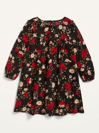 Long-Sleeve Floral Dress for Toddler Girls | Old Navy (US)