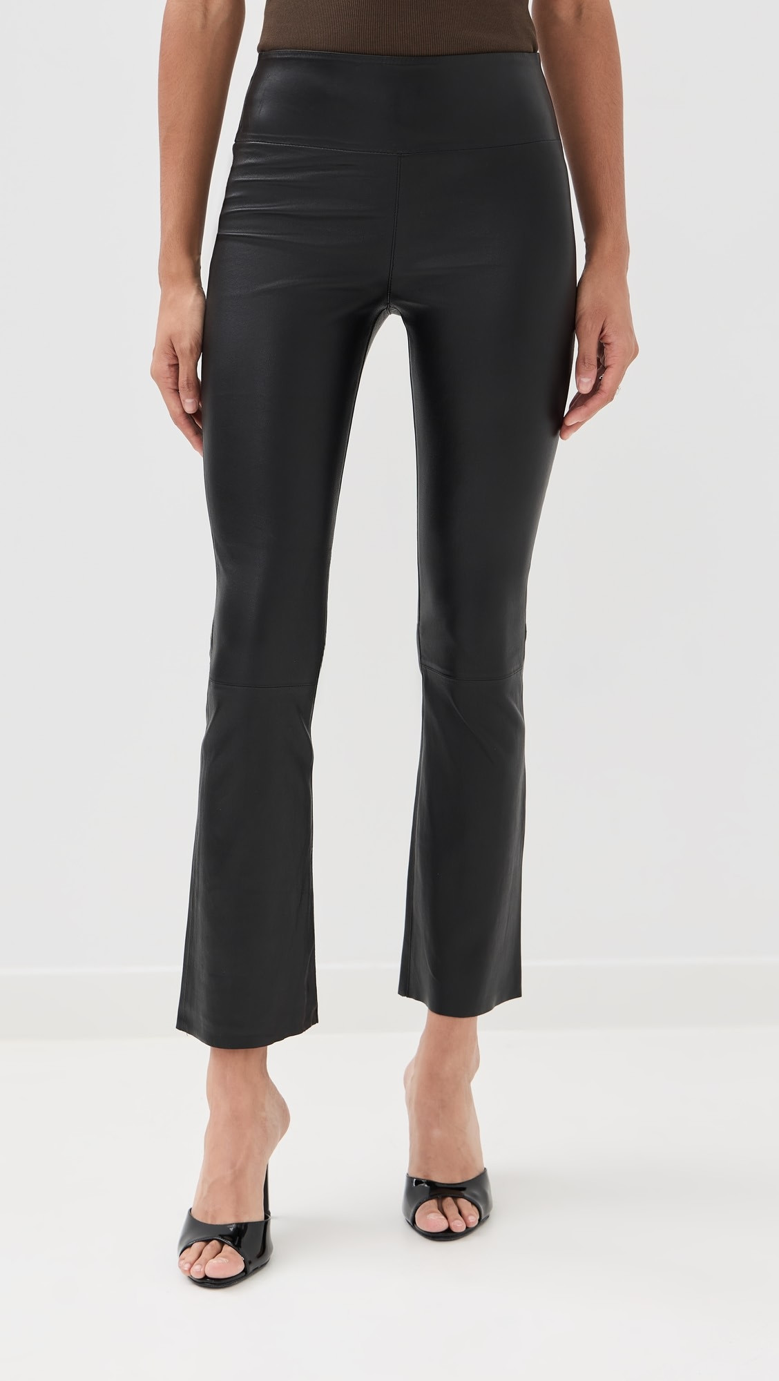 High Waist Leather Ankle Flare Leggings | Shopbop