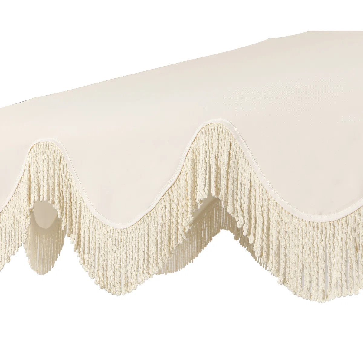 Teretha 9 ft. Classic Cottage Tassel Market Patio Umbrella with Auto-Tilt, Crank, and UV Protecti... | Wayfair North America