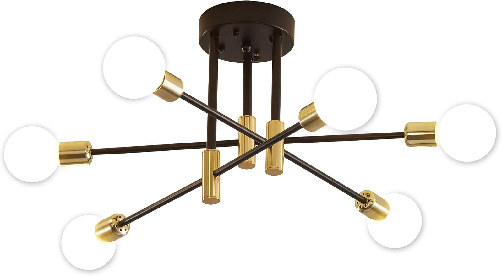 Sputnik Chandelier Mid Century Modern Nordic E26 LED Pendant Lighting Edison 4/6/8 Lights Chandel... | Amazon (US)