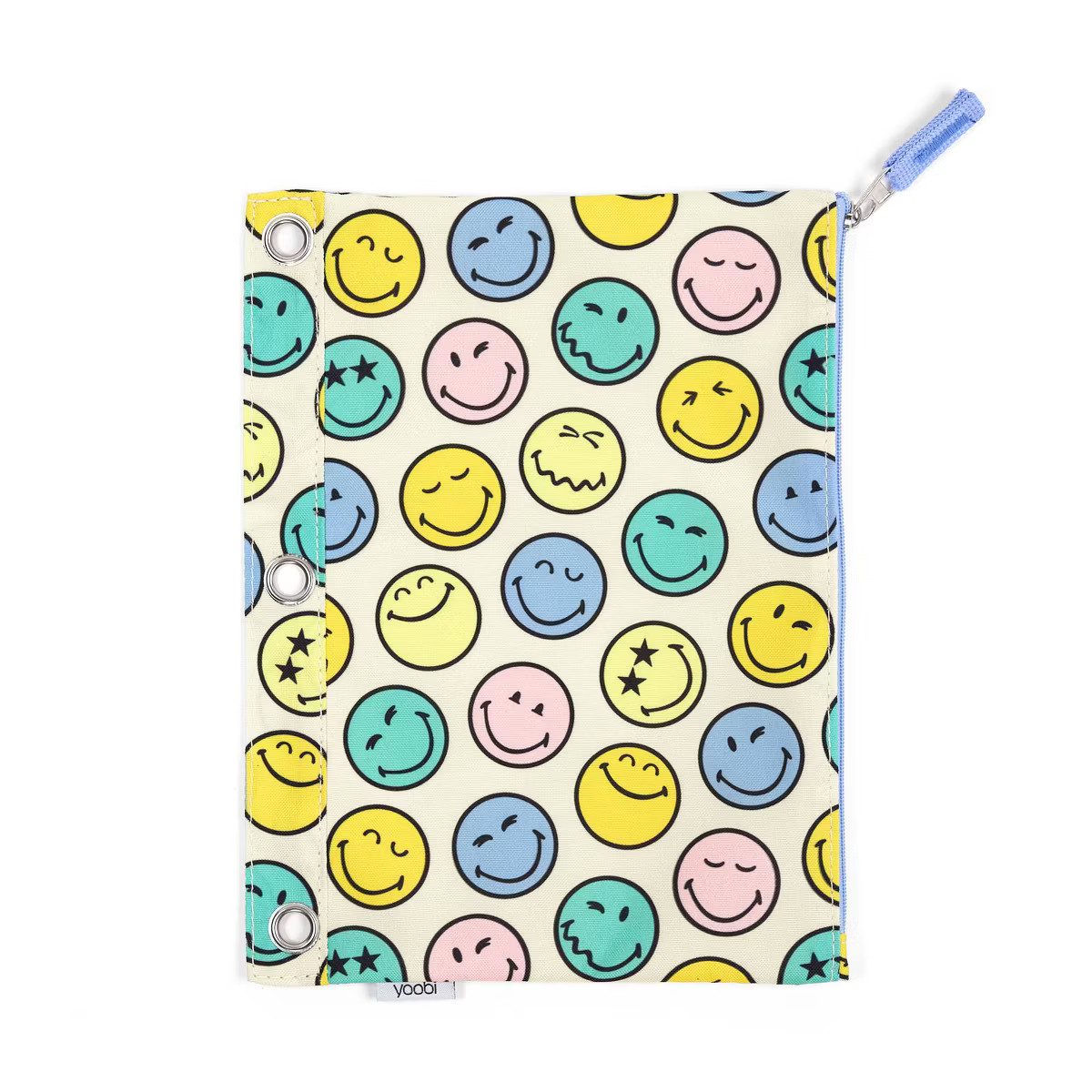 Yoobi SmileyWorld Single Zip Binder Case Multicolor Smiley | Target