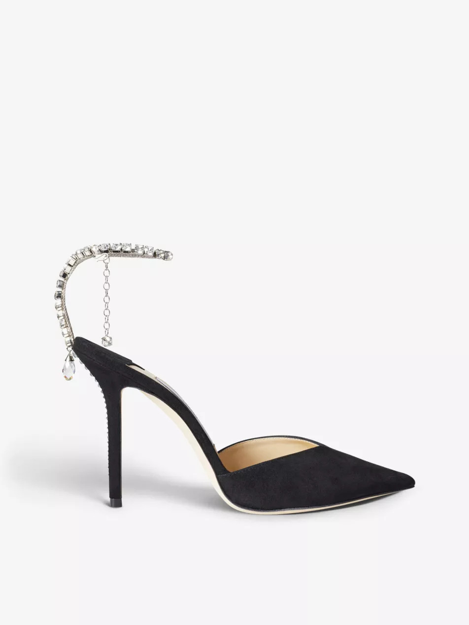 Saeda heeled suede courts | Selfridges