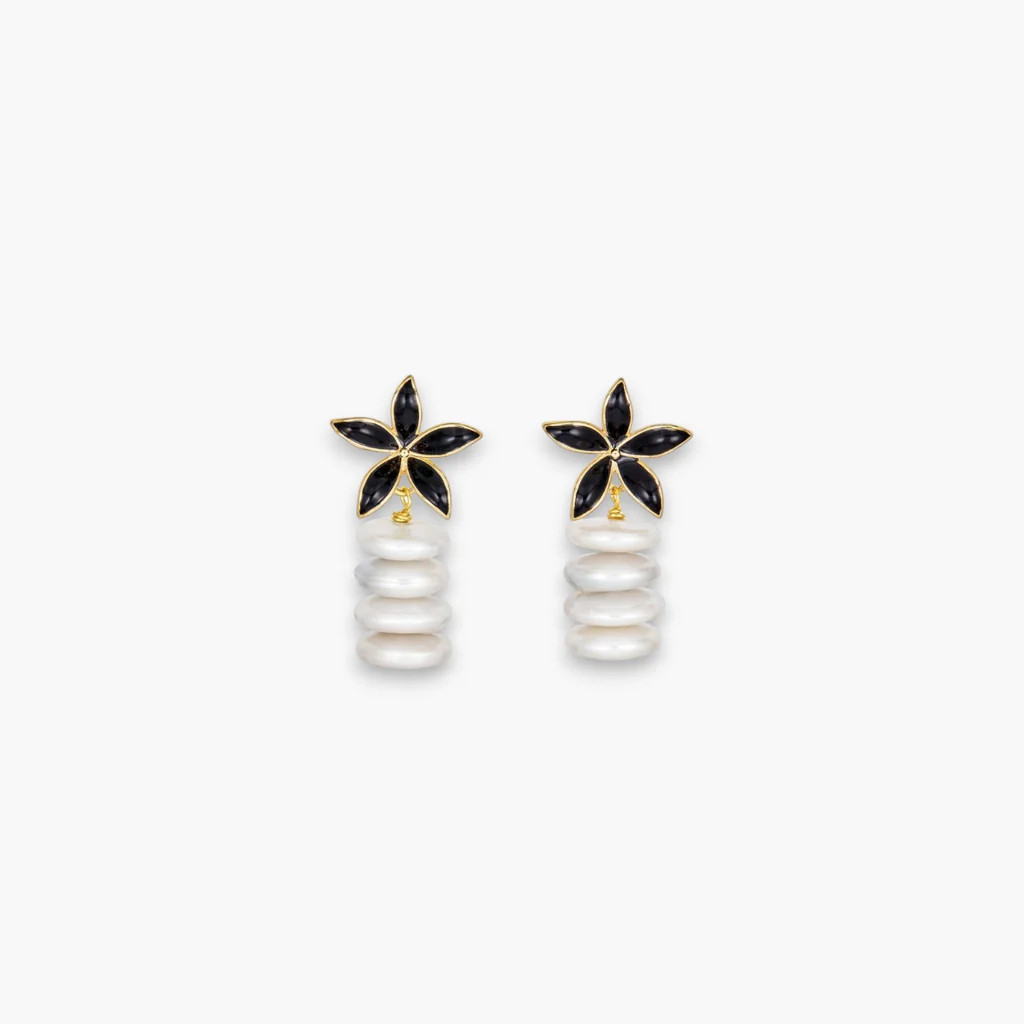 DALIA EARRINGS - Disc pearl | Rodela US