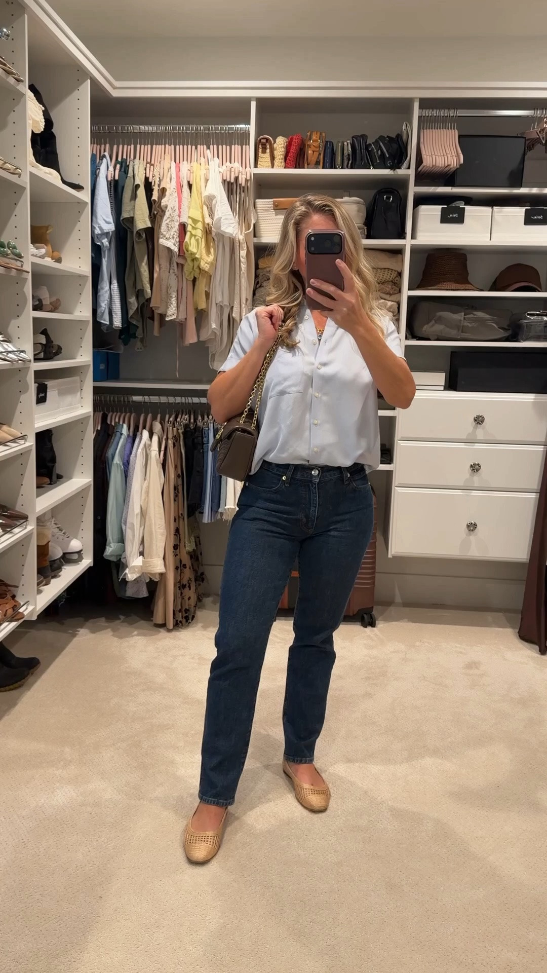 The kind of outfit that never lets you down. 🤍

A light blue button-down, great-fitting straight-leg jeans, woven flats, and a structured bag is one of my favorite formulas for looking polished without overthinking it.

These are the pieces I reach for when I want an outfit that works for the office, client meetings, lunch, or everyday life. Building a wardrobe around timeless basics means everything mixes and matches effortlessly.

I’ve linked this entire look in my LTK, including my button-down shirt, petite-friendly straight-leg jeans, woven flats, everyday bag, and jewelry.

#LTKStyle #BusinessCasual #OfficeStyle #PetiteStyle #ClassicStyle #WardrobeEssentials #CapsuleWardrobe #EverydayOutfit #NeutralStyle #Over40Style #WorkwearStyle #LTKFinds

#LTKootd #LTKPetite #LTKOver40