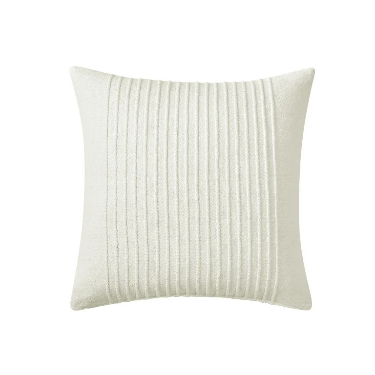 My Texas House 20" x 20" Liz Ivory Cotton Cording Decorative Pillow Cover | Walmart (US)