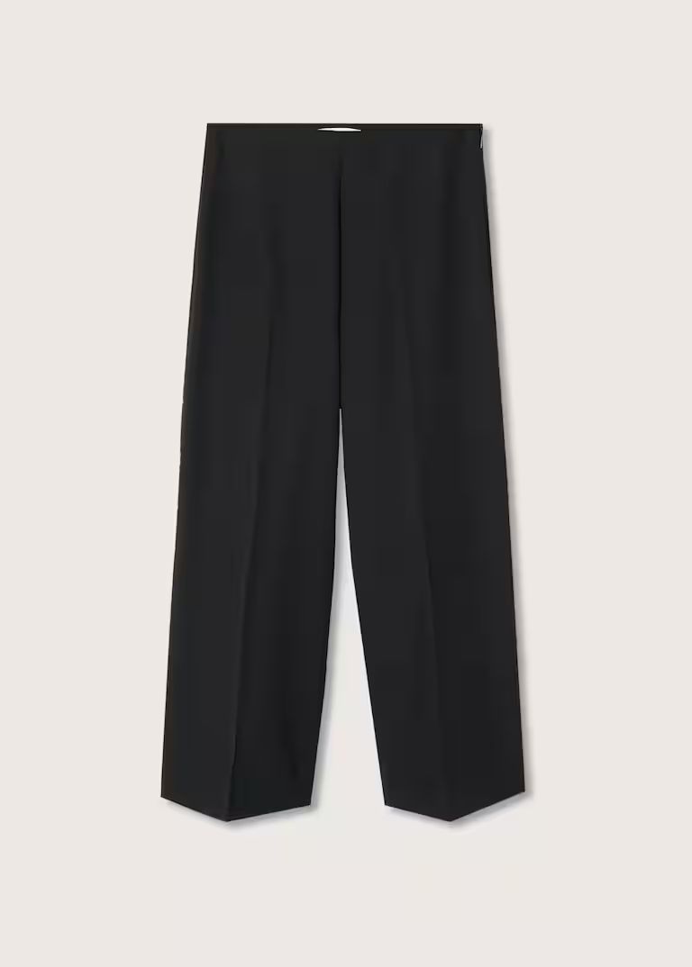 High-waist palazzo trousers -  Women | Mango United Kingdom | MANGO (UK)