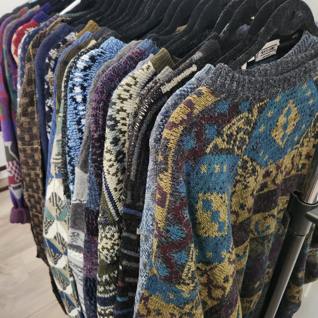 Dark Grunge 90's / Indie / Cabincore Patterned Oversized Cozy Pullover Mystery Grandpa Sweater Gi... | Etsy (US)