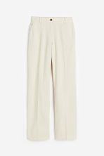 Linen-blend twill trousers | H&M (UK, MY, IN, SG, PH, TW, HK)