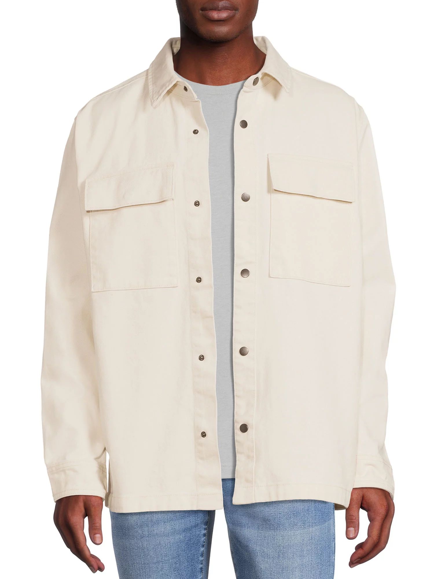 No Boundaries Men's Layering Shirt Jacket - Walmart.com | Walmart (US)