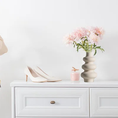 Ceramic Vase, Modern Home Decor,Off Round Vases,Modern Dried Flower Vases, Boho Home Decor For Centerpieces Wedding Dinner Table Party Living Room Off | Wayfair North America