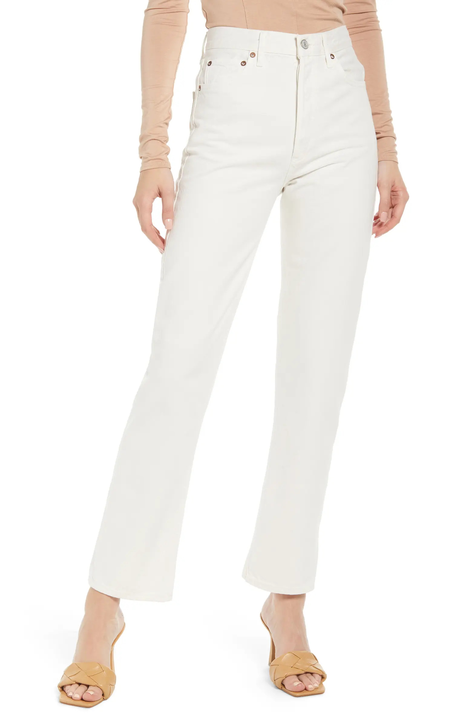 '90s Pinch Waist Straight Leg Jeans | Nordstrom