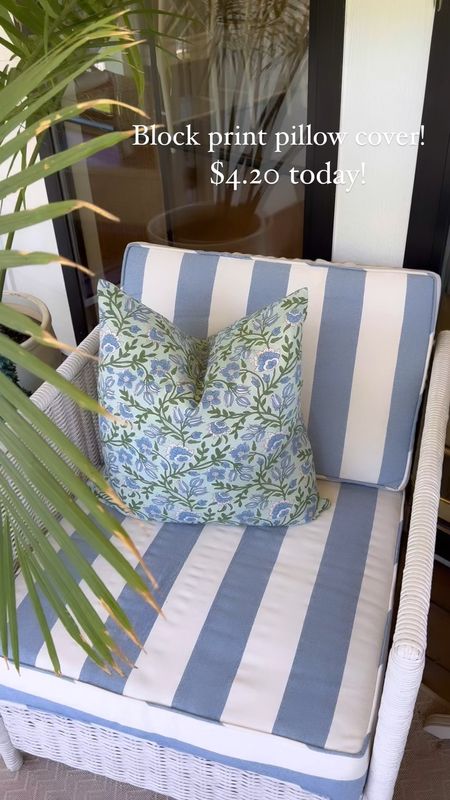 Block print pillow cover marked down to $4.20 with code 5399 today! Make sure you sign up for an account! I’ve also linked some of my other favorite patio finds! 

#blockprintpillow #patio #patiofurniture #pillows #coastaldecor #summerdecor 

#LTKVideo #LTKxWalmart #LTKHome