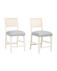 Set Of 2 17x38.5 Cane Back Counter Stools | Furniture & Lighting | Marshalls | Marshalls