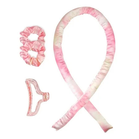 HUAUOO Heatless Curling Set, Heatless Curls Headband,Satin Heatless Curling Set No Heat for Long Hair, Heatless Curlers to Sleep in with Scrunchies | Walmart (US)