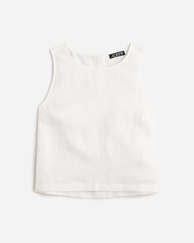 Maxine button-back top in linen | J. Crew US