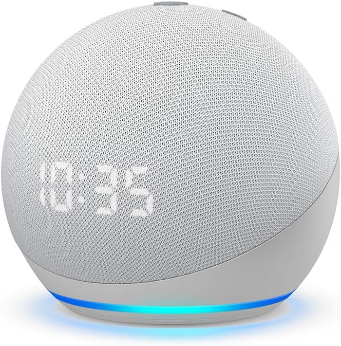 All-new Echo Dot (4th Gen) | Smart speaker with clock and Alexa | Glacier White | Amazon (US)