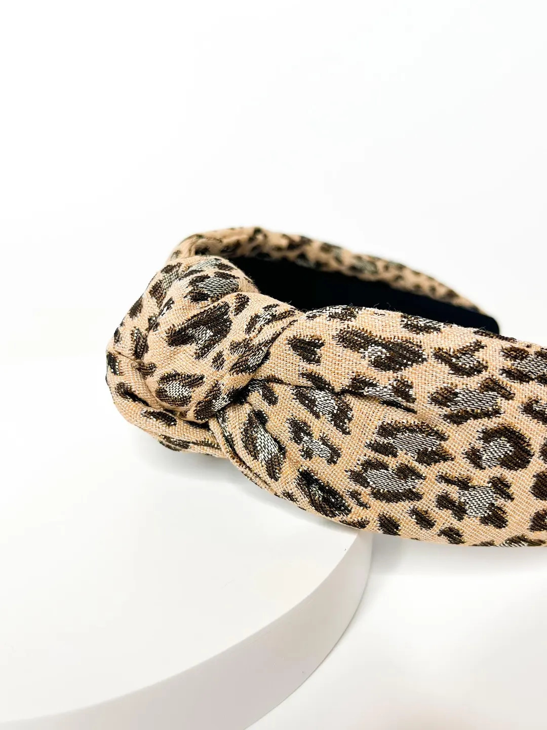 Luxury Leopard Jacquard Top Knot Headband | Etsy (Global)