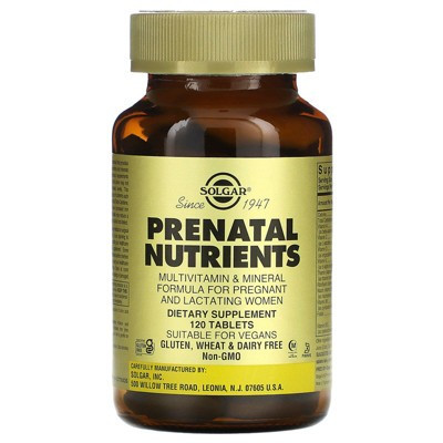 Solgar Prenatal Nutrients, 120 Tablets | Target