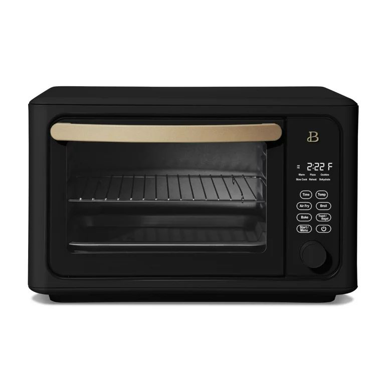 Beautiful 6 Slice Touchscreen Air Fryer Toaster Oven, Black Sesame by Drew Barrymore - Walmart.co... | Walmart (US)