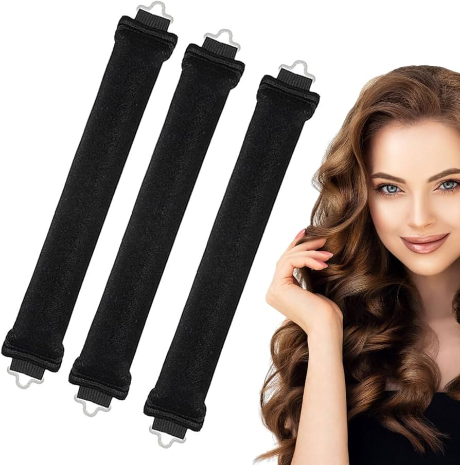 3 PCS Heatless Hair Curler Set, No Heat Soft Curlers for Long Hair, DIY Styling Rollers for Women... | Amazon (UK)