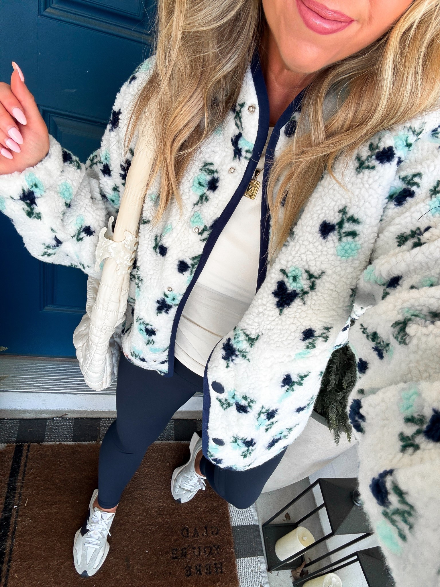 Amazon fashion Amazon finds spring outfit cozy floral Sherpa size small, athleisure outfit 

#LTKPetite #LTKOver40