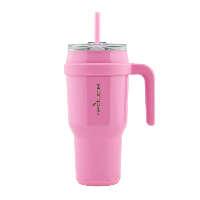 Reduce Vacuum Insulated Stainless Steel Cold1 40 fl oz. Tumbler Mug with 3 Way Lid, Straw, & Hand... | Walmart (US)