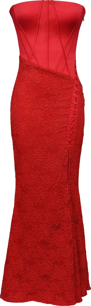 Valerie Satin & Lace Corset Gown | Nordstrom