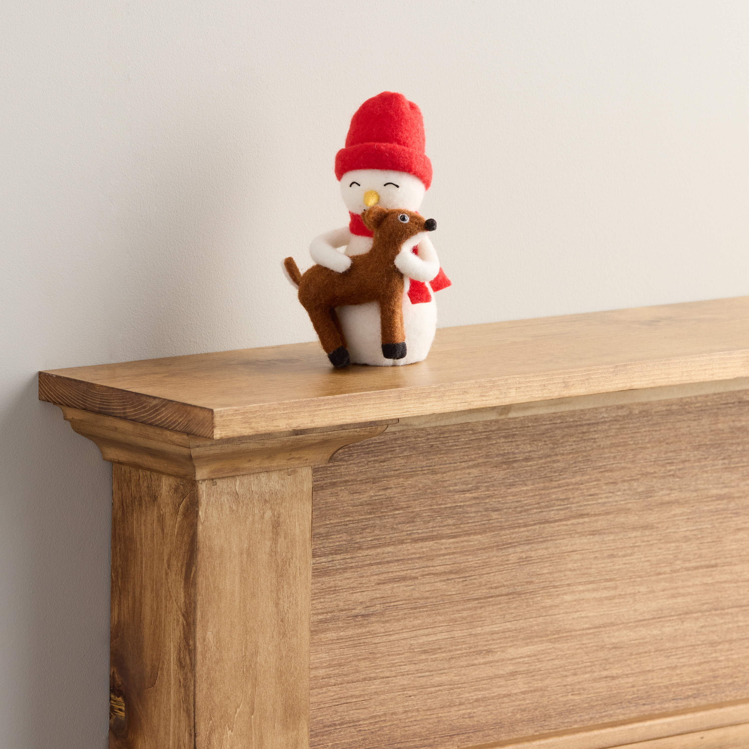 Wool Snowman and Deer Decor | World Market