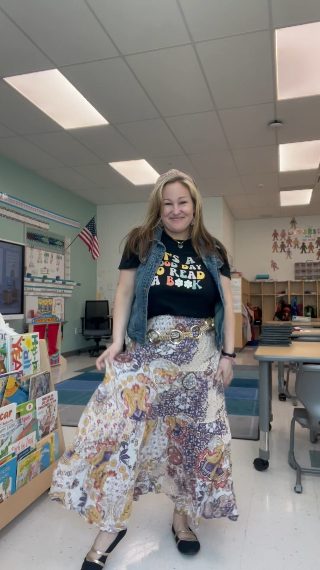 Perfect for the spring and to read a good book! 

Shirt- L
Skirt- thrifted but found similar
Vest- L

#LTKSeasonal #LTKMidsize #LTKStyleTip