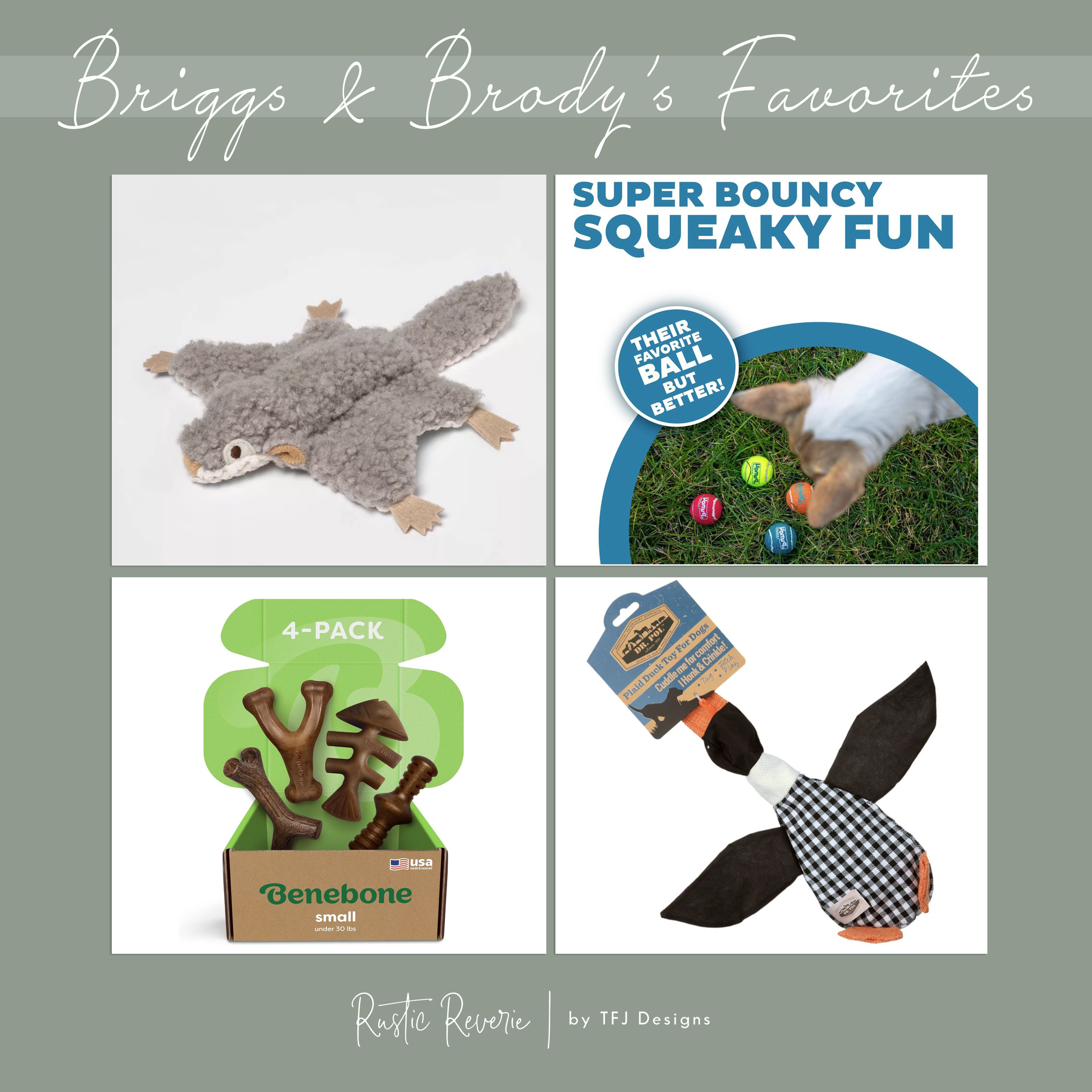  Sharing a few of Briggs & Body’s favorites! 

dog parti yorkie small pet duck toy ball squirrel 

 

#LTKPets #LTKFindsUnder50