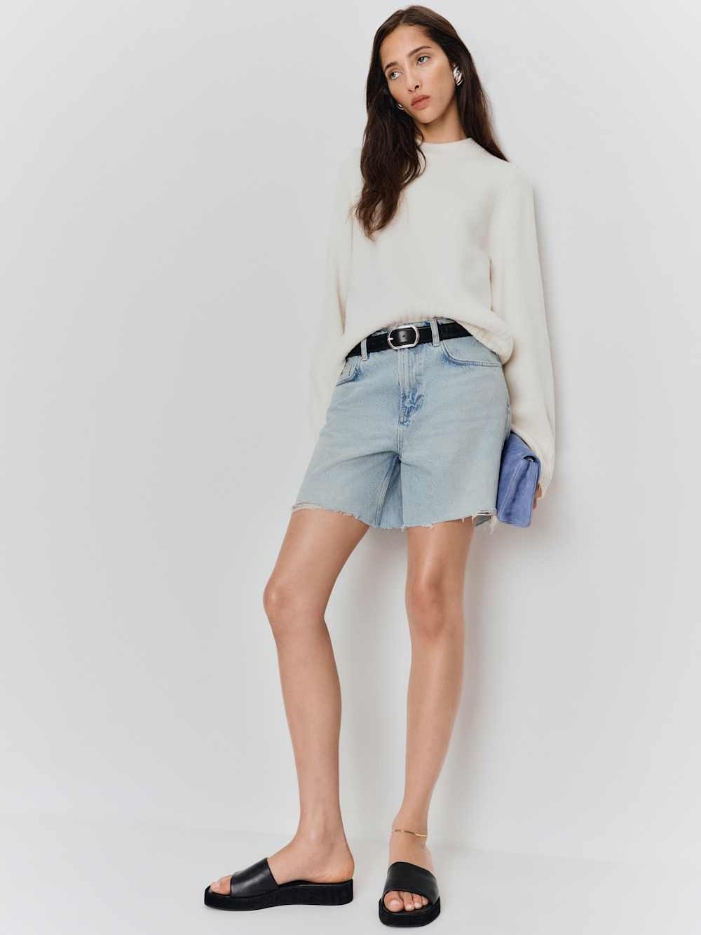 Raye Mid Rise 6” Relaxed Jean Shorts | Reformation (Global)