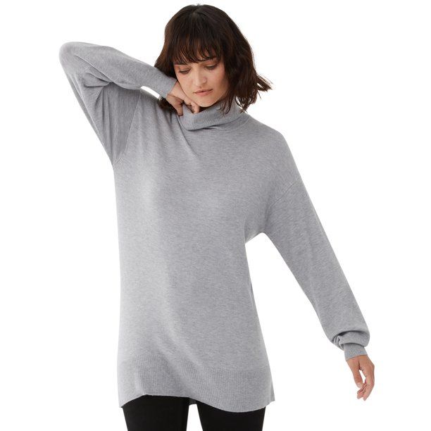 Free Assembly Women's Turtleneck Tunic Sweater | Walmart (US)