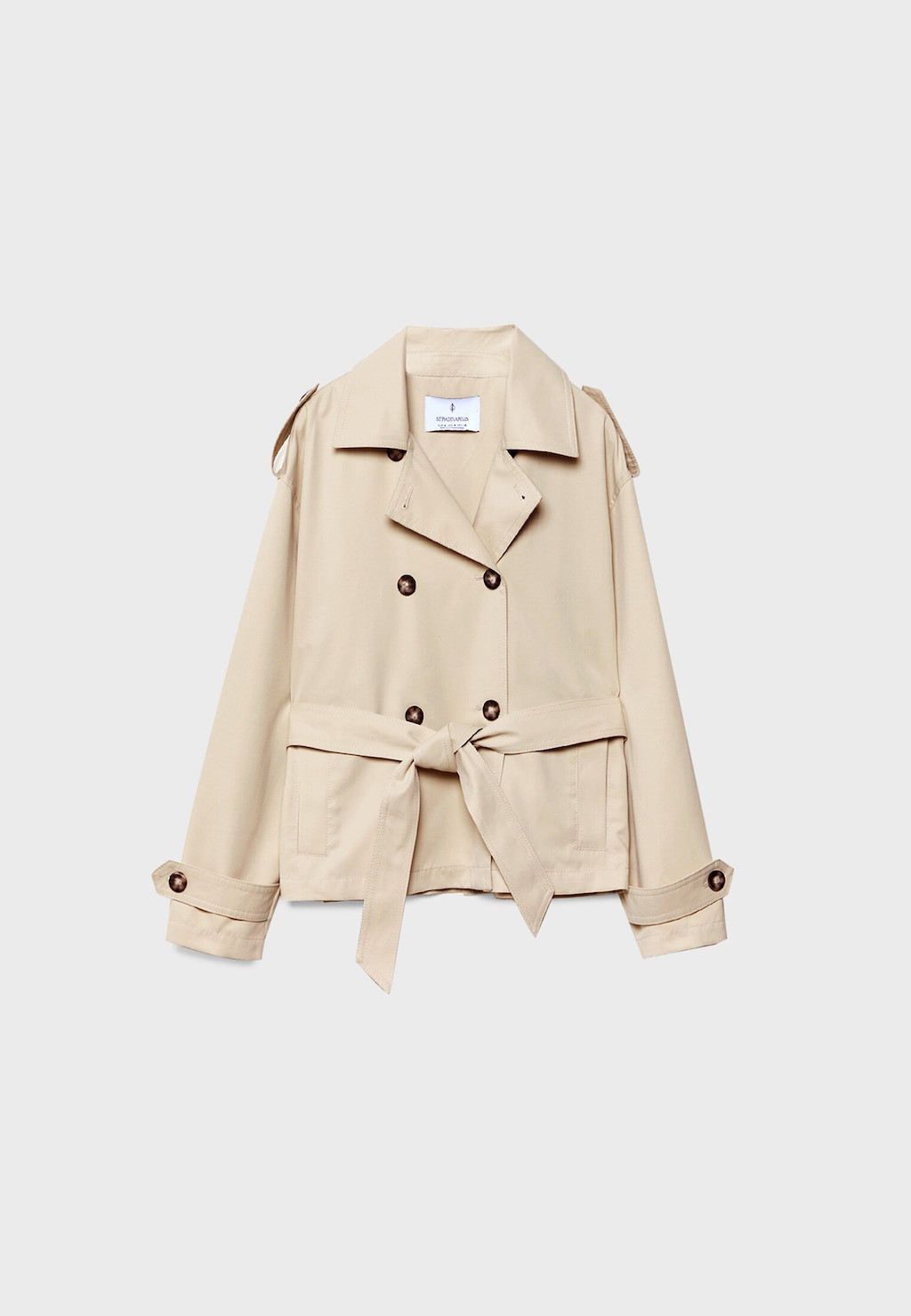 Short trench coat with belt | Stradivarius (UK)