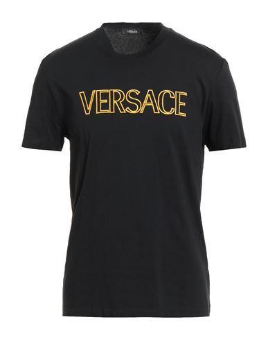 Versace Man T-shirt Black Size S Cotton, Viscose | YOOX (US)