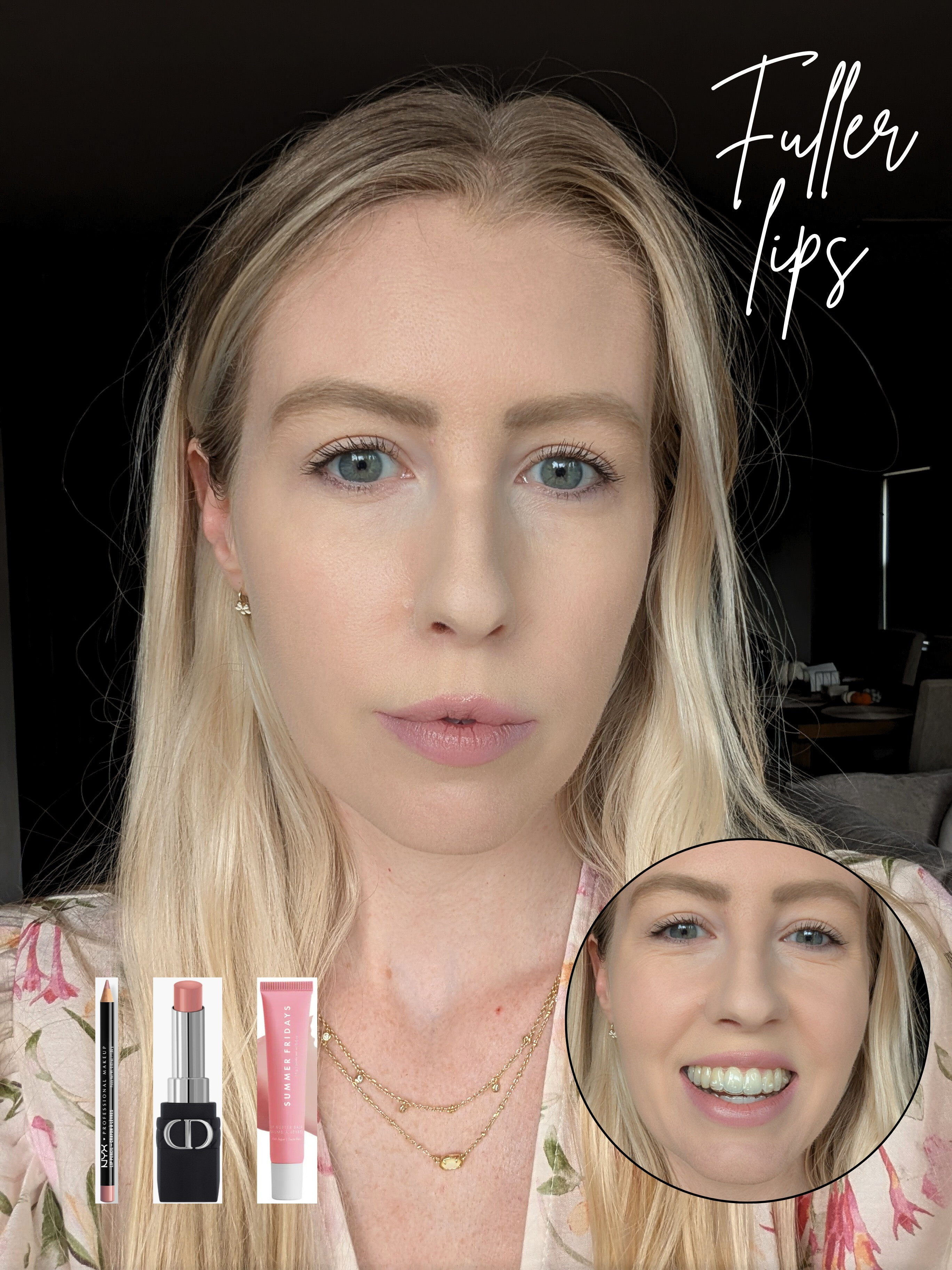 Lip products for fuller lips. Natural nude mauve pink colors. Dior rogue lipstick in 215 Desire, NYX lip liner in Pale Pink, Summer Fridays balm in Pink Sugar.

#LTKFallSale #LTKBeauty #LTKFindsUnder50