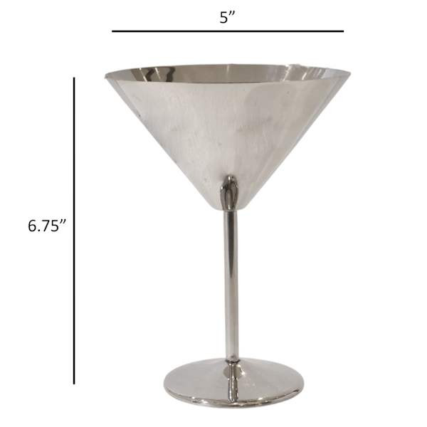 Stainless Steel Martini Glass, 8oz | At Home