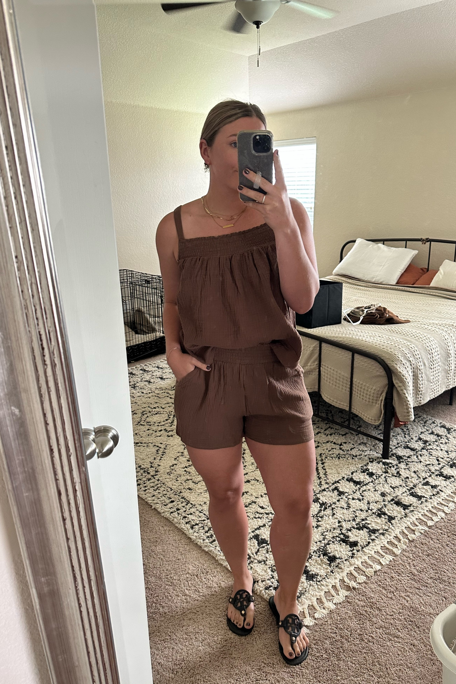 Walmart says this is a jammies set, but I beg to differ!!! So stinkin cute, light, and comfy for day time outings/water day… & only $15?! Are you kidding me.

#LTKunder50 #LTKSeasonal #LTKstyletip