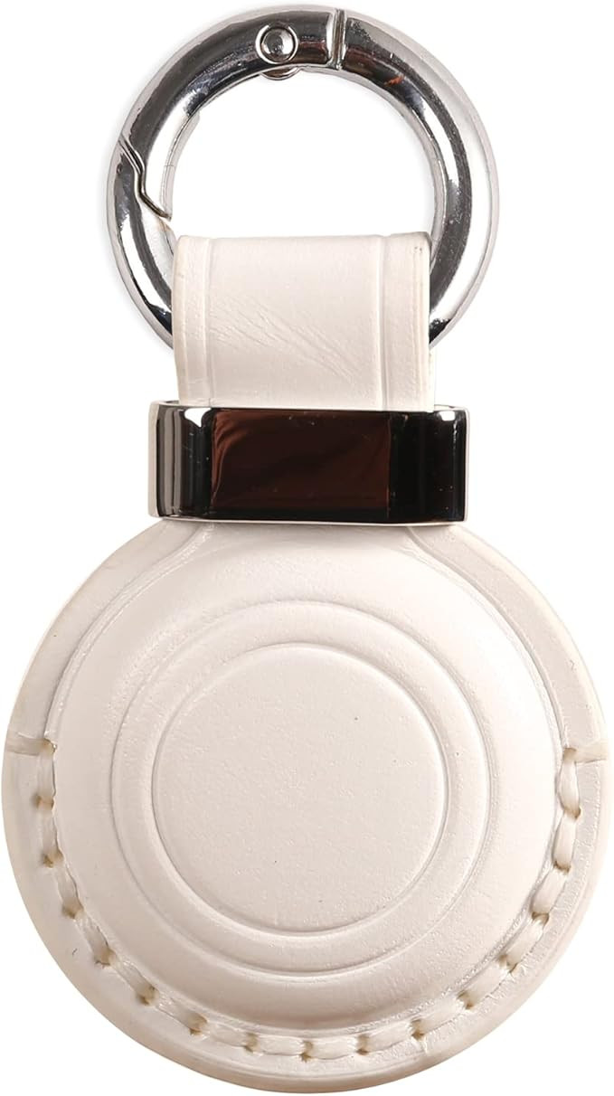 KEEPXYZ Genuine Leather Keychain Holder compatible with Airtag - Secure Air Tag Keychain Holder C... | Amazon (US)