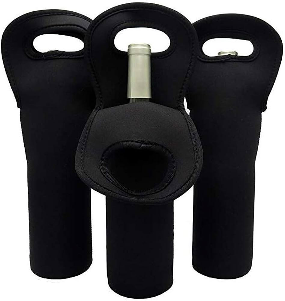 Wine Carrier Tote Bag Set of 3 Neoprene Champagne Bottles Protective Travel Bag Beer Cans Water B... | Amazon (US)