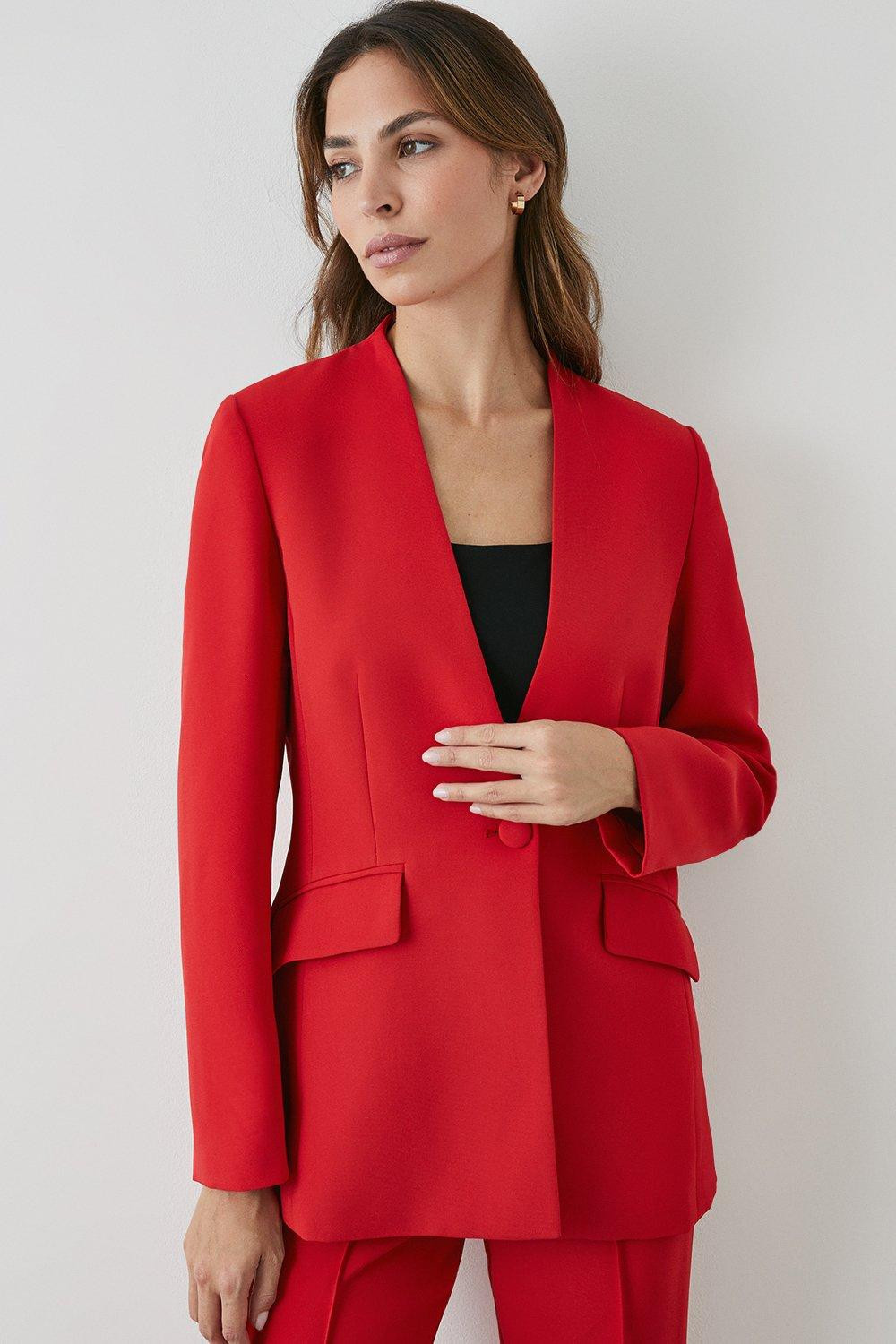 Suits | Collarless Single Breasted Blazer | Principles | Debenhams UK
