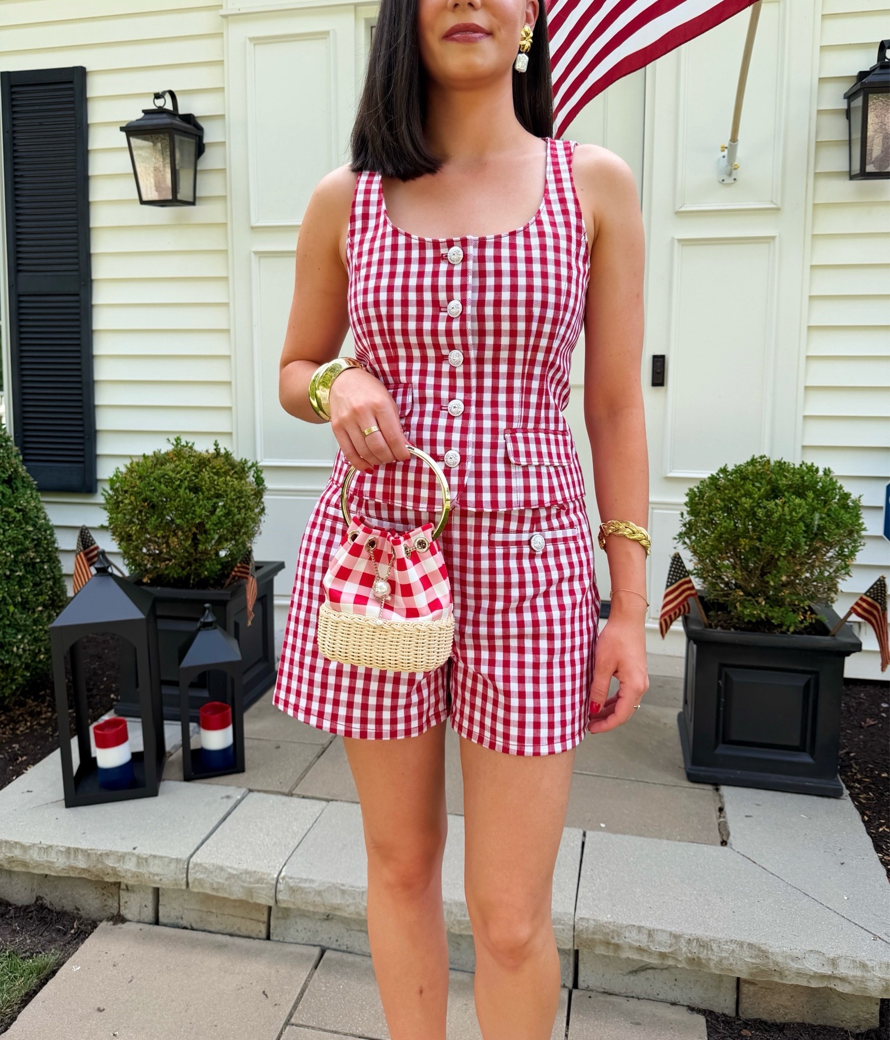 Adorable Gingam 2 piece set look for summertime!