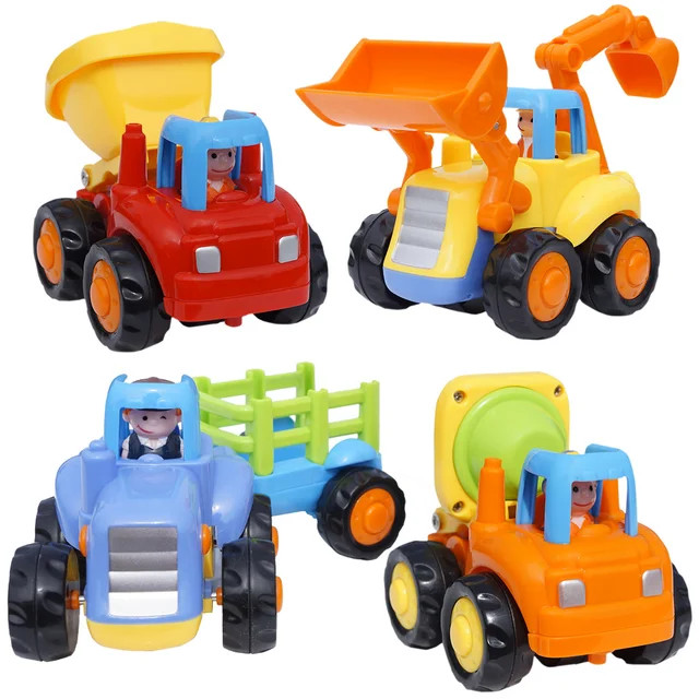 Friction Powered Cars Push and Go Toys Car Construction Vehicles Toys Set for Boys Baby Toddlers ... | Walmart (US)