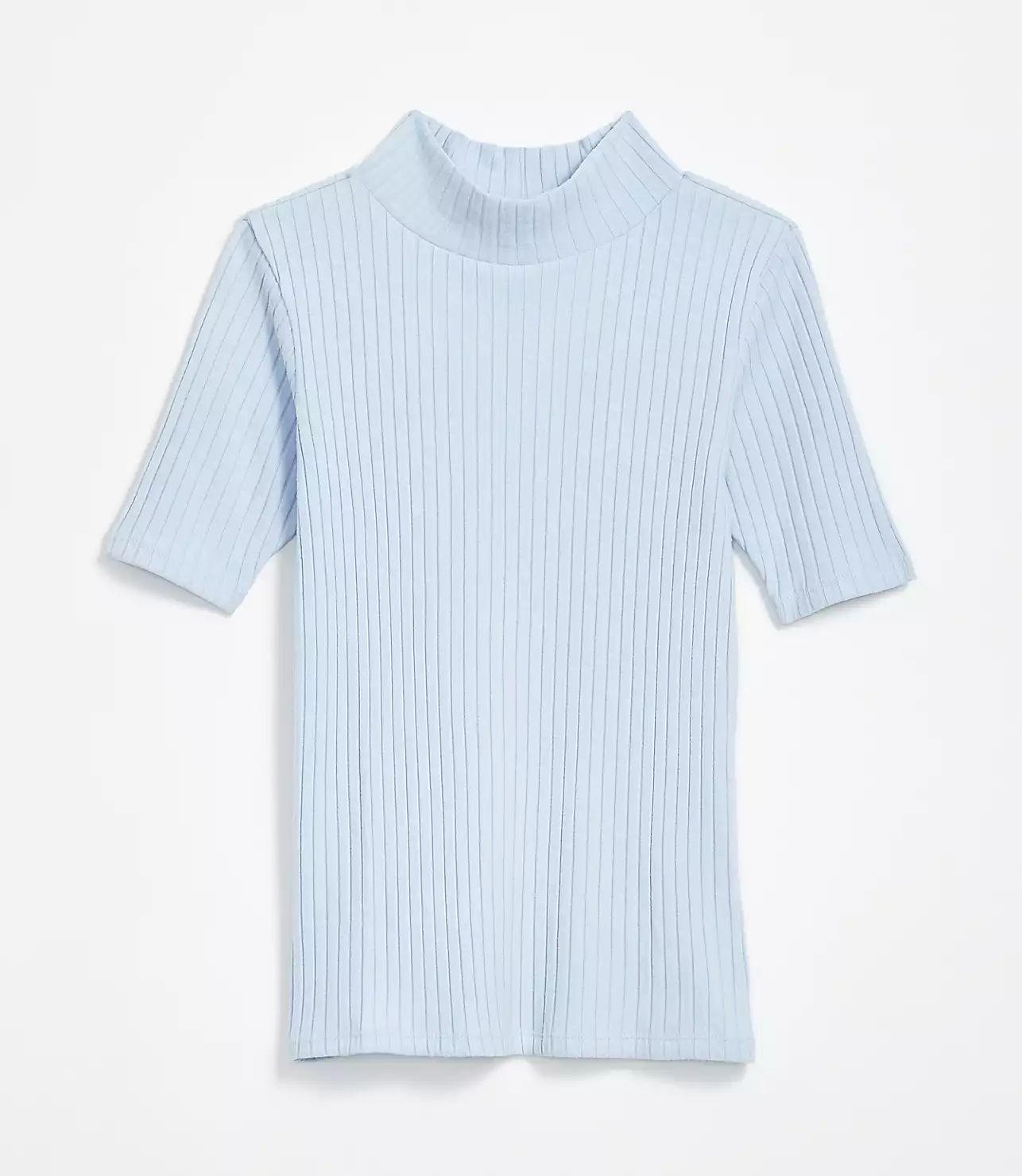 Ribbed Mock Neck Top | LOFT