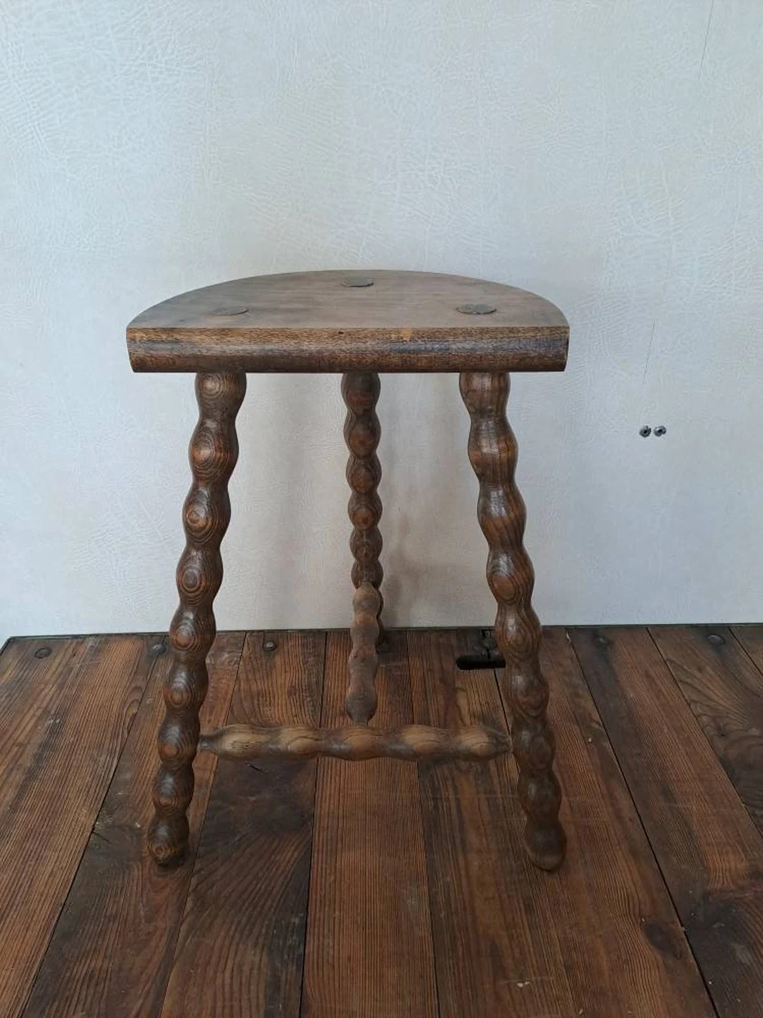 french 50's country wooden stool milkman brutalist vintage France farm countryside wood | Etsy (US)