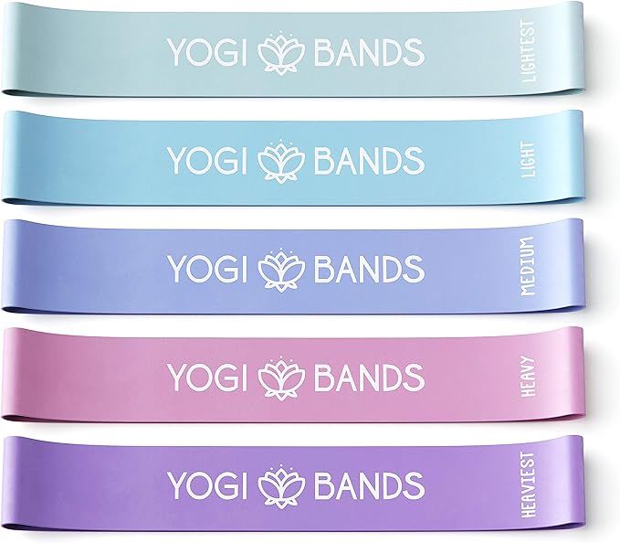 Yogi Bands by XNM Creations - Resistance Loop Exercise Fitness Workout Bands - Set of 5 - Pastel ... | Amazon (US)