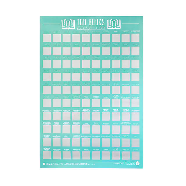 100 Books Scratch Off Poster | UncommonGoods
